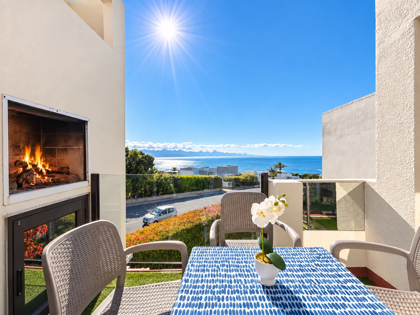 Serendipity - Ocean View Apartment patio view 2